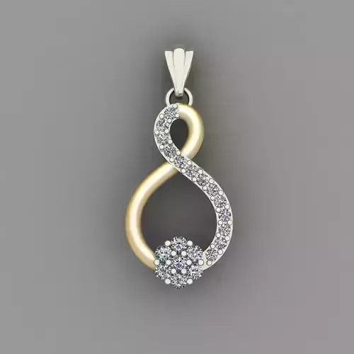 Diamond Women pendant 3D print Model