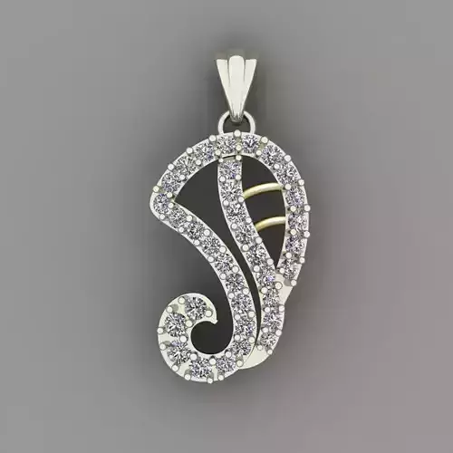 Diamond Women pendant 3D print Model