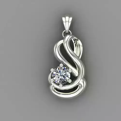 Diamond Women pendant 3D print Model