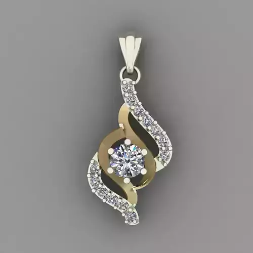 Diamond Women pendant 3D print Model