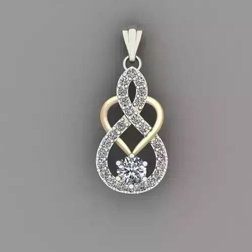 Diamond Women pendant 3D print Model