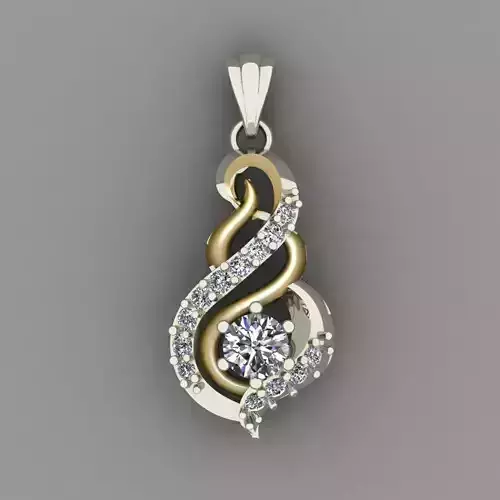 Diamond Women pendant 3D print Model