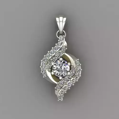 Diamond Women pendant 3D print Model