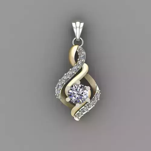 Diamond Women pendant 3D print Model