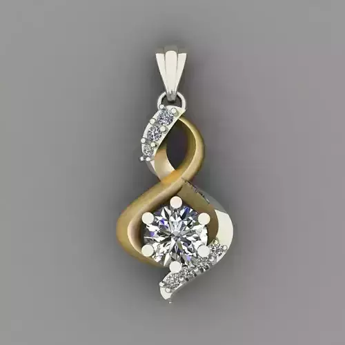 Diamond Women Pendant 3D print Model 3D print model