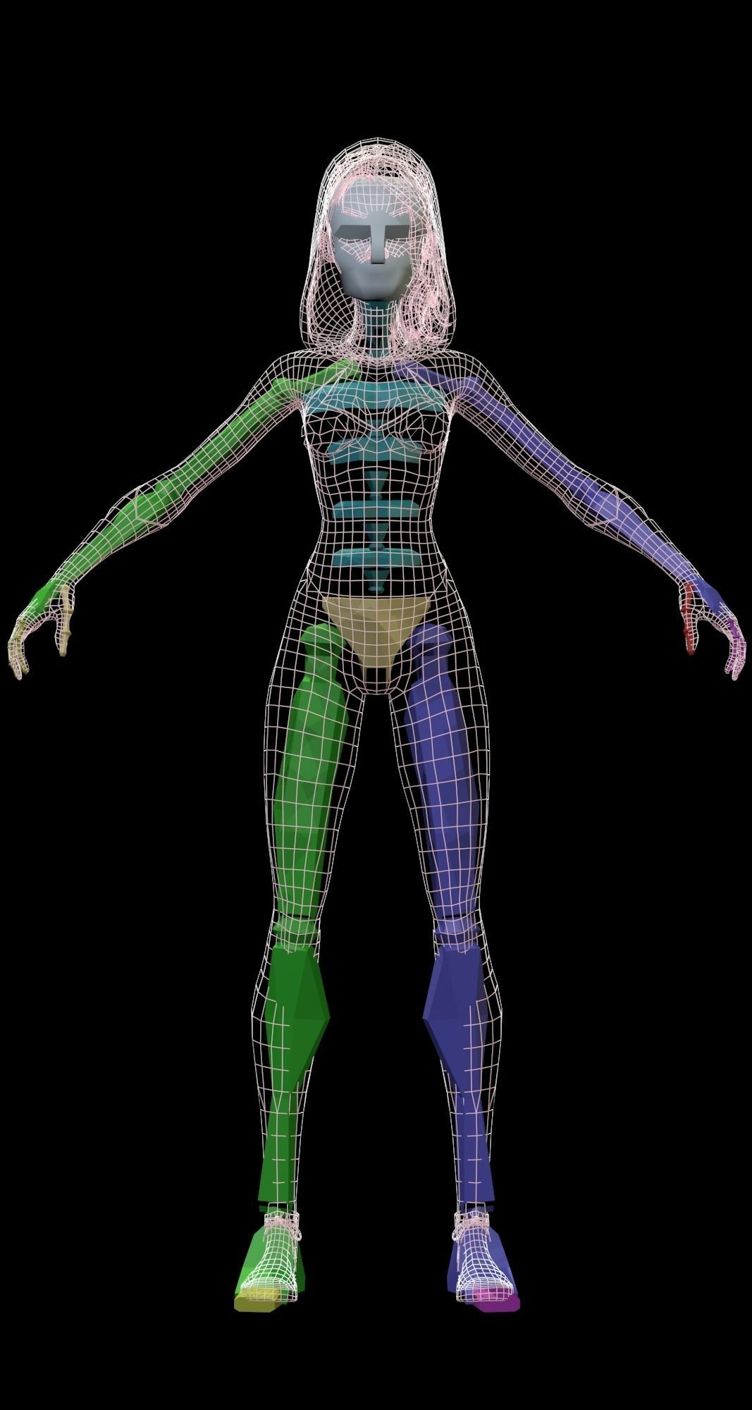 Gwen Stacy full package Low-poly 3D model_6