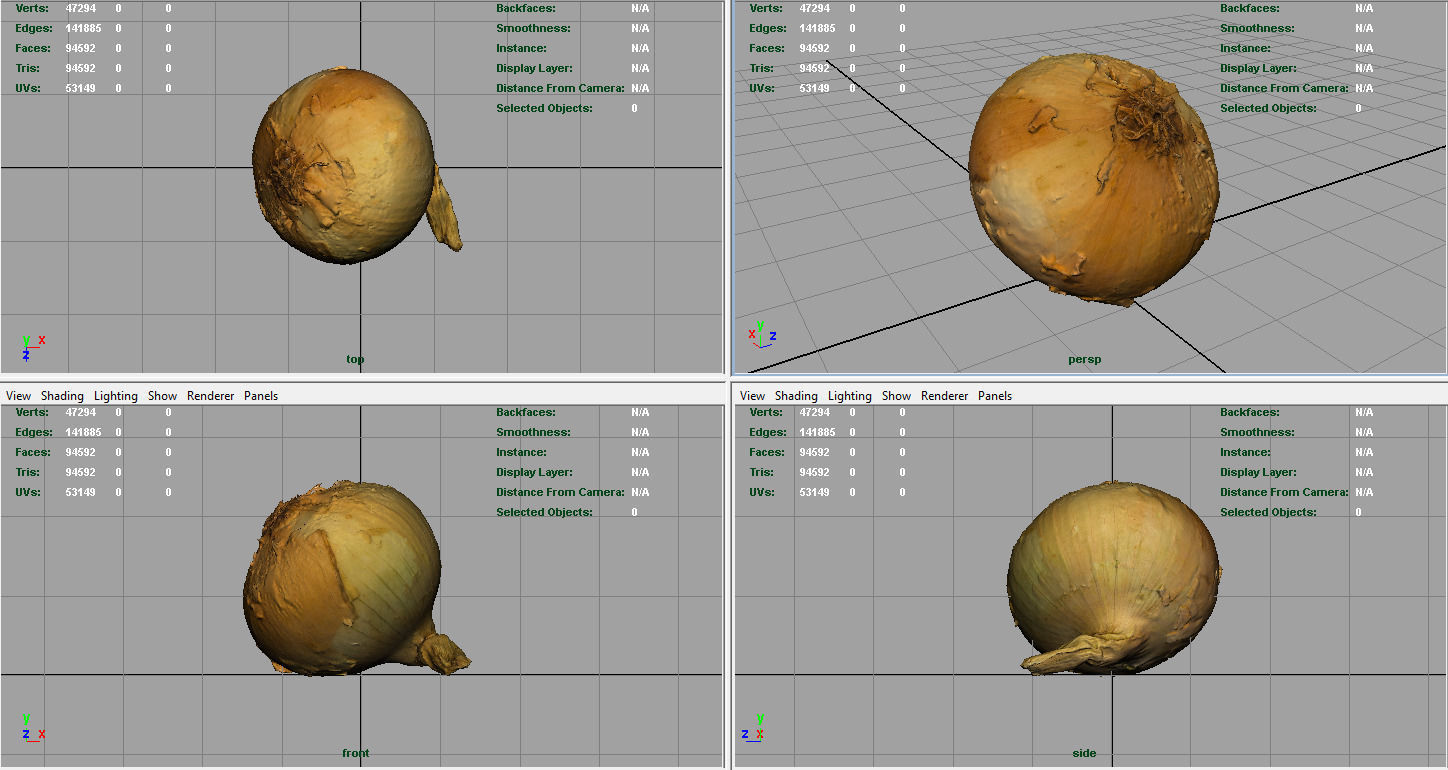 Onion Low-poly 3D model_2