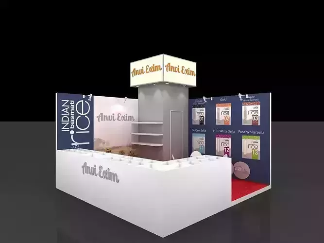 4 mtr x 4 mtr 2 side open exhibition stands