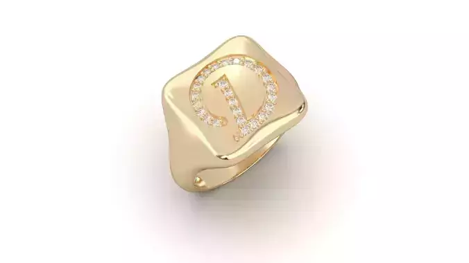 D monogram small finger ring chevalier 