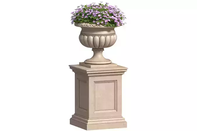 Flower Petunia purple in a classic vase for decoration Plant 