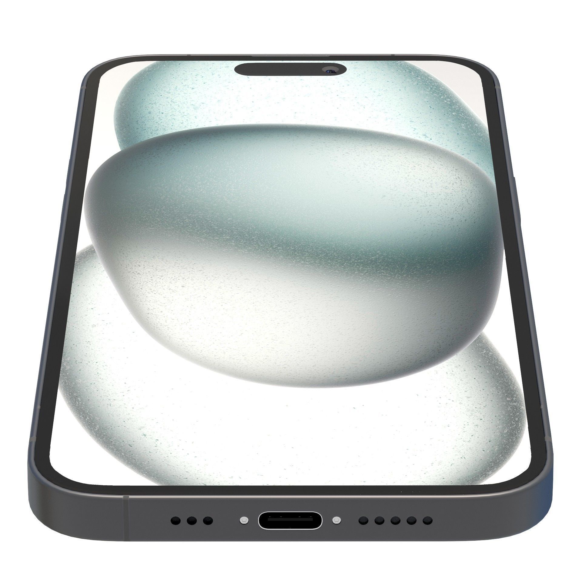 Apple iPhone 15 Black Low-poly 3D model_11