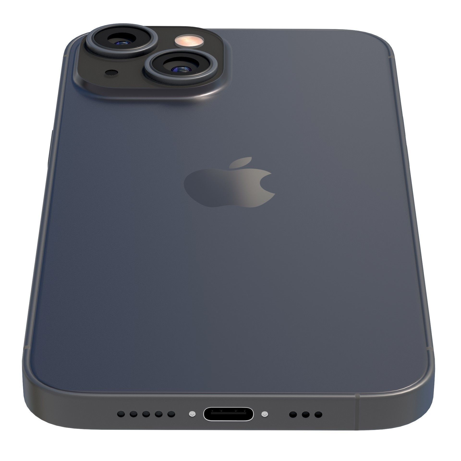 Apple iPhone 15 Black Low-poly 3D model_10