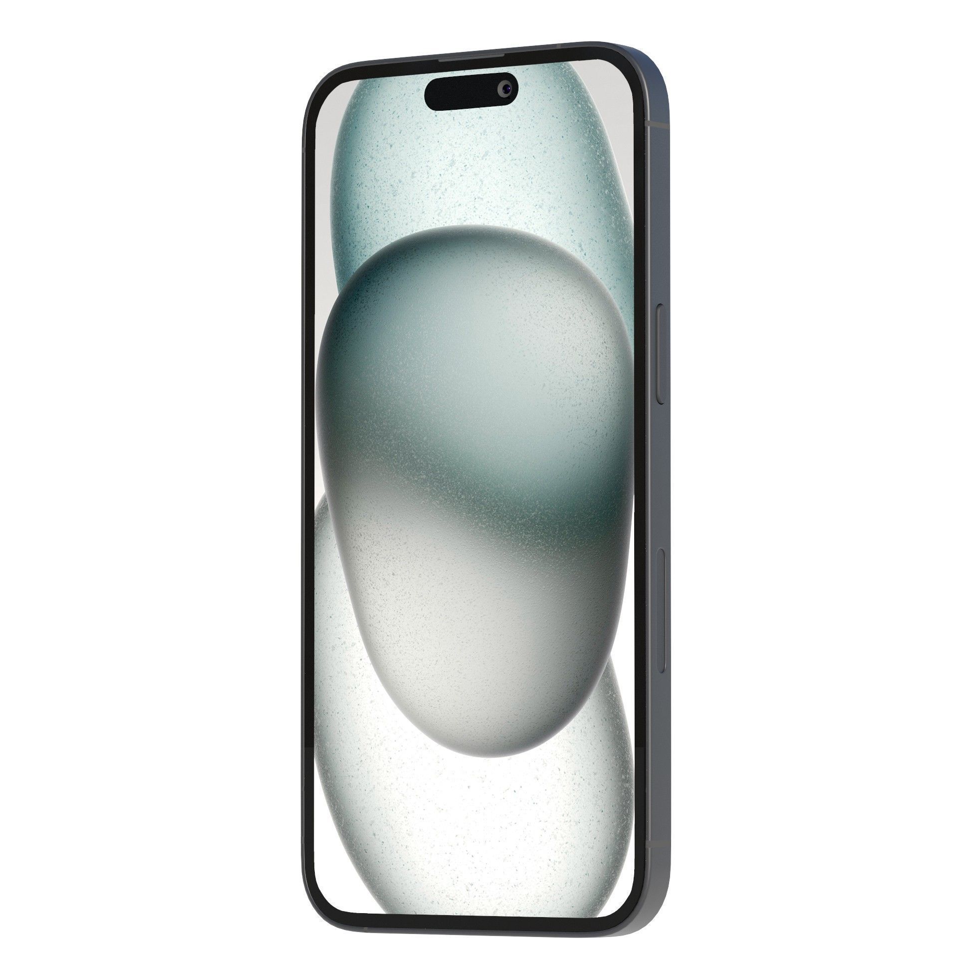 Apple iPhone 15 Black Low-poly 3D model_9