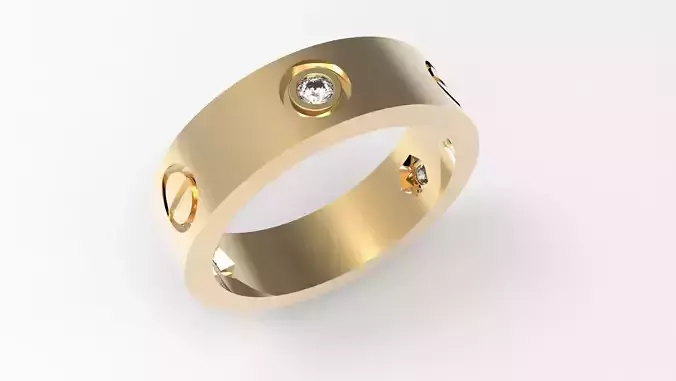 Love Ring 3 Diamond 16 1mm 3D print model