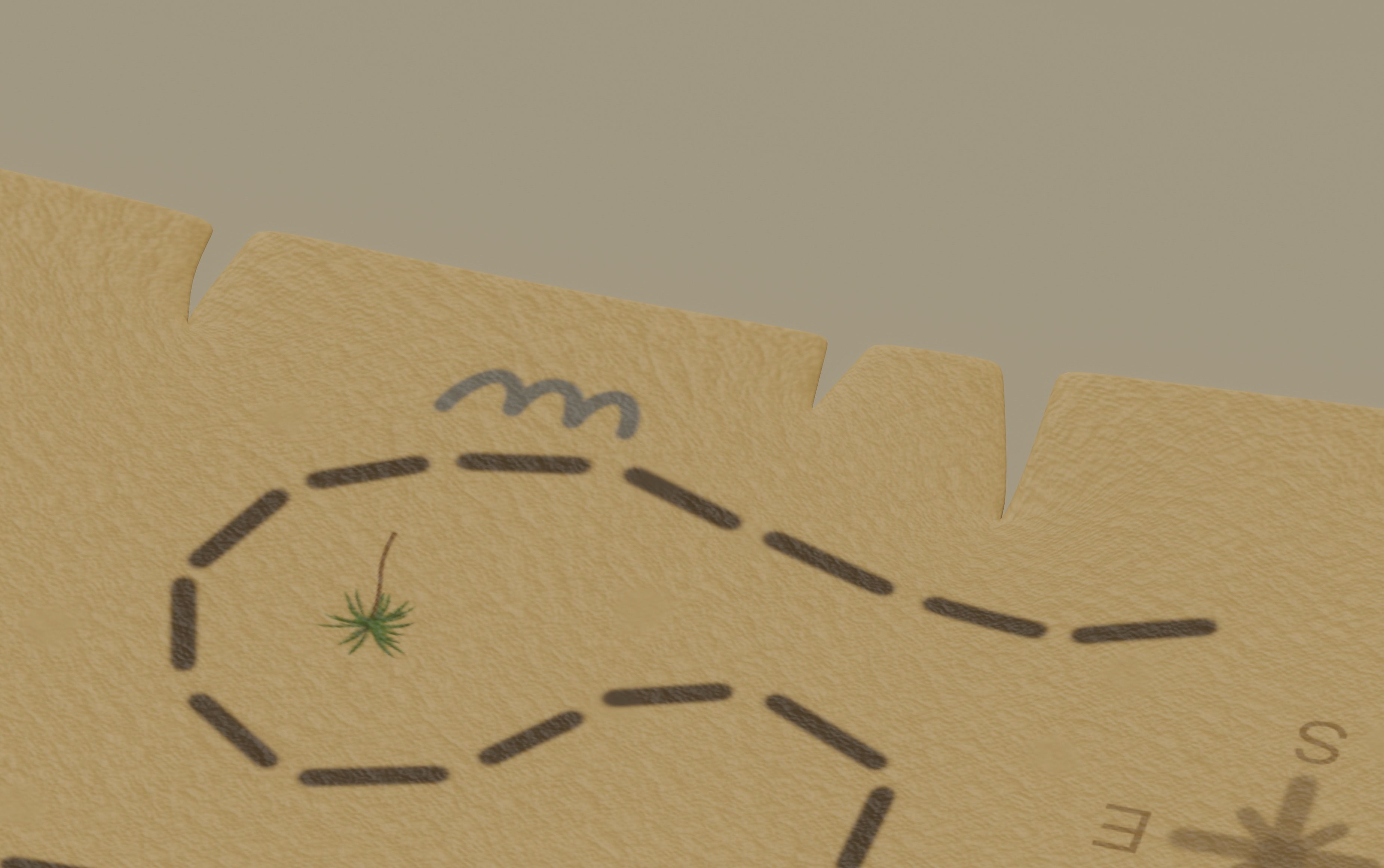 Pirate Map 3D model_10