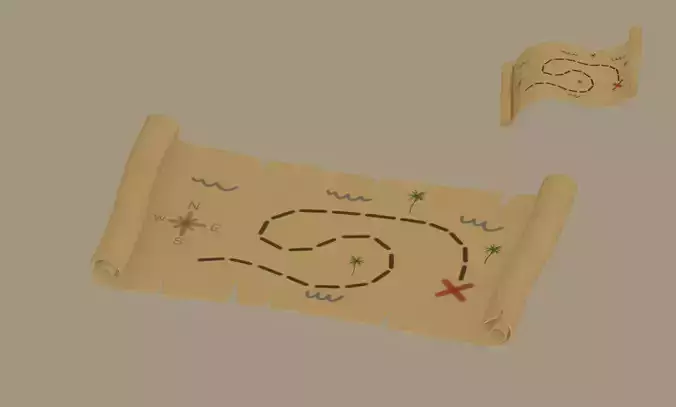 Pirate Map 3D model