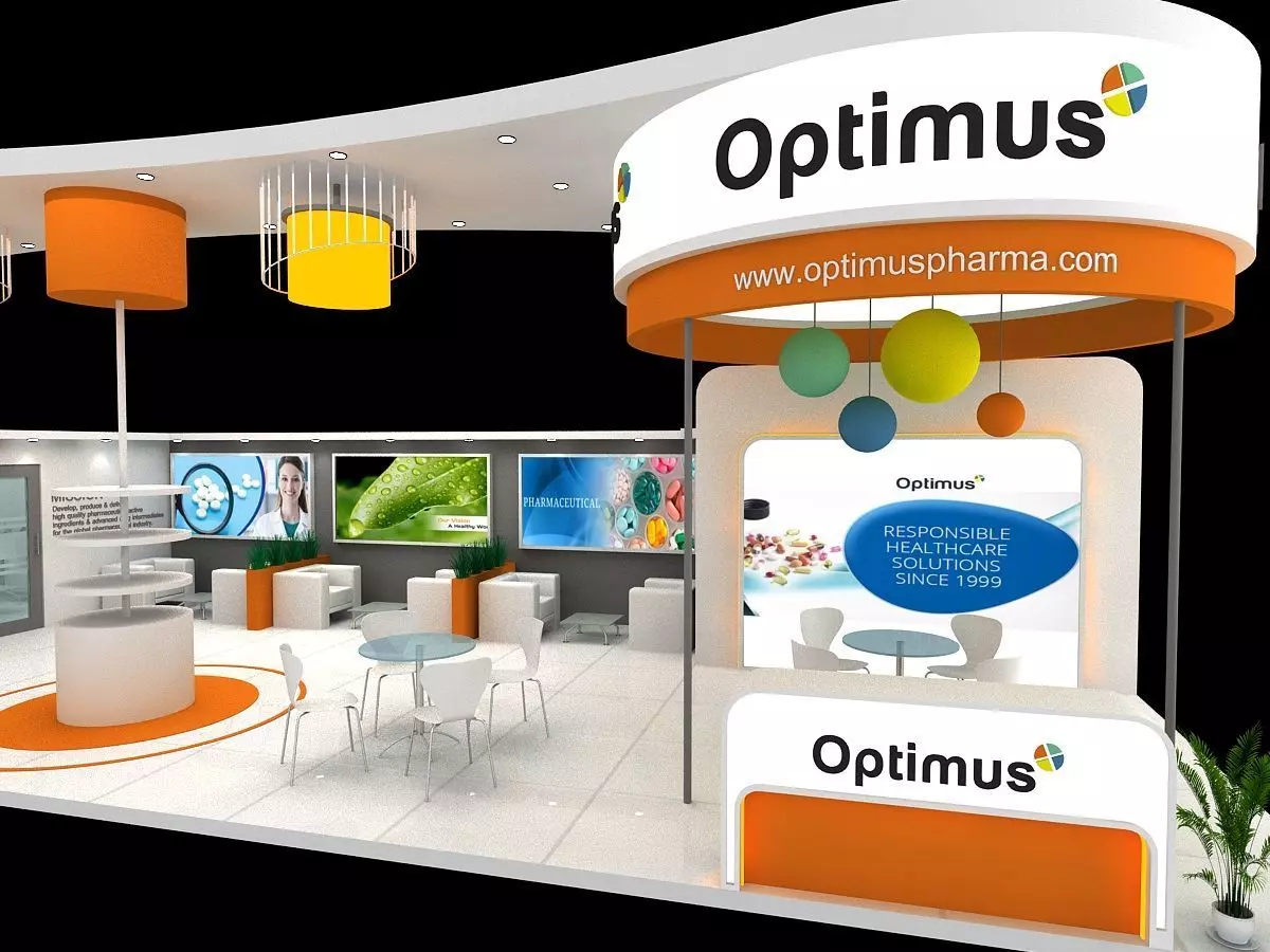 15 mtr x 6 mtr 2 side open exhibition stands 3D print model