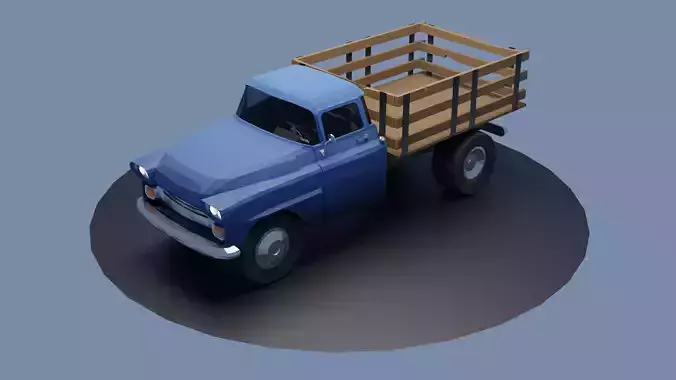 Chevrolet 2 ton Truck LowPoly Low-poly 3D model