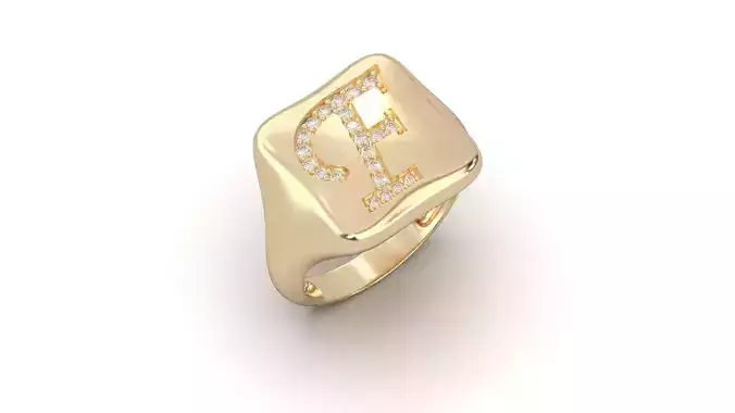 F monogram small finger ring chevalier 