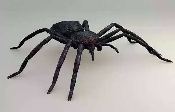 DARKNESS SPIDER GAME READY ANIMATED MODEL Low-poly 3D model