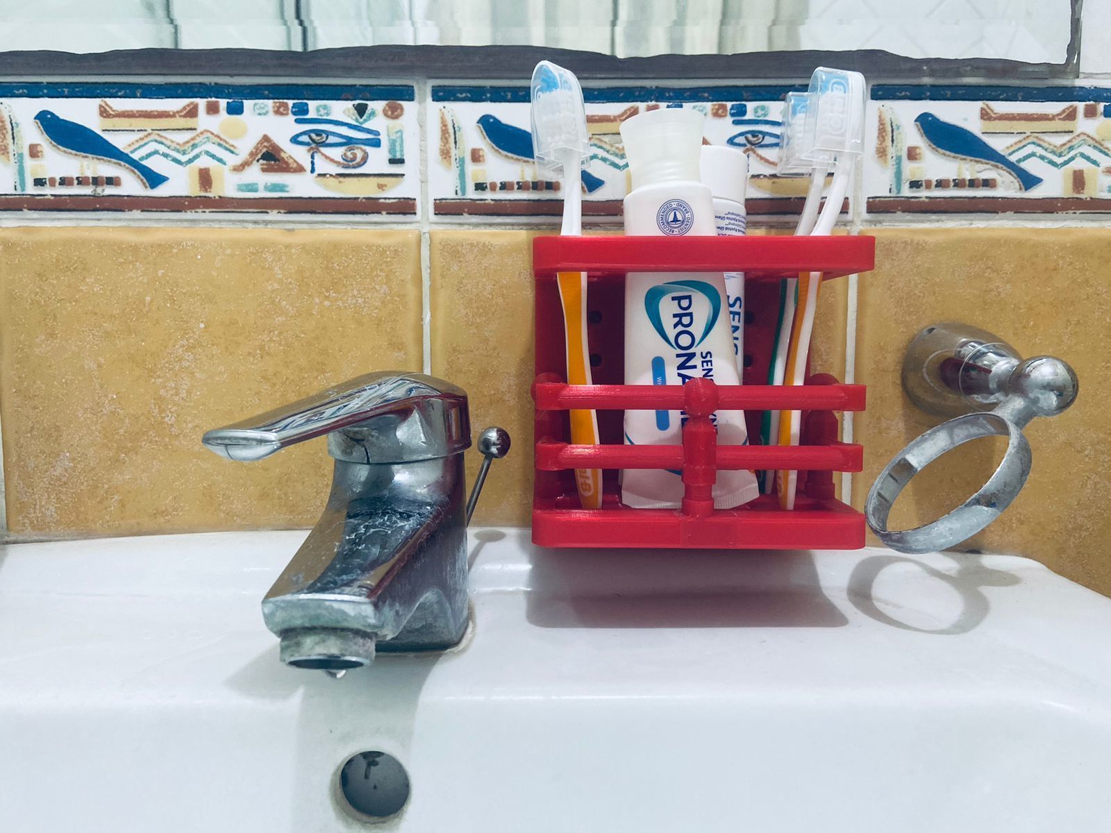 Toothbrush and Toothpaste Stand Holder 3D print model_2