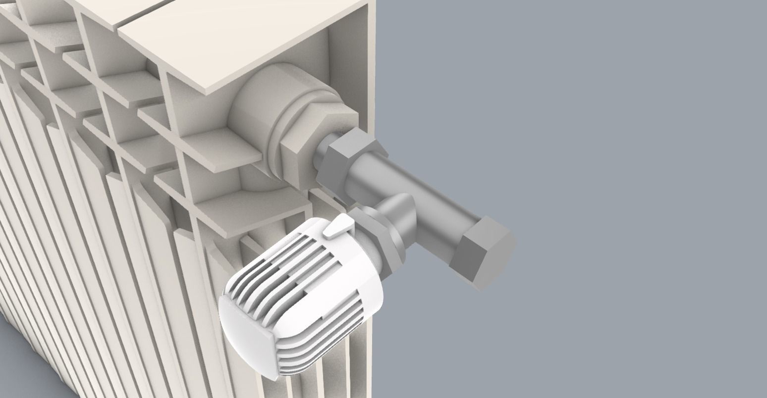Home Hot Water Radiator PM 3D print model_6