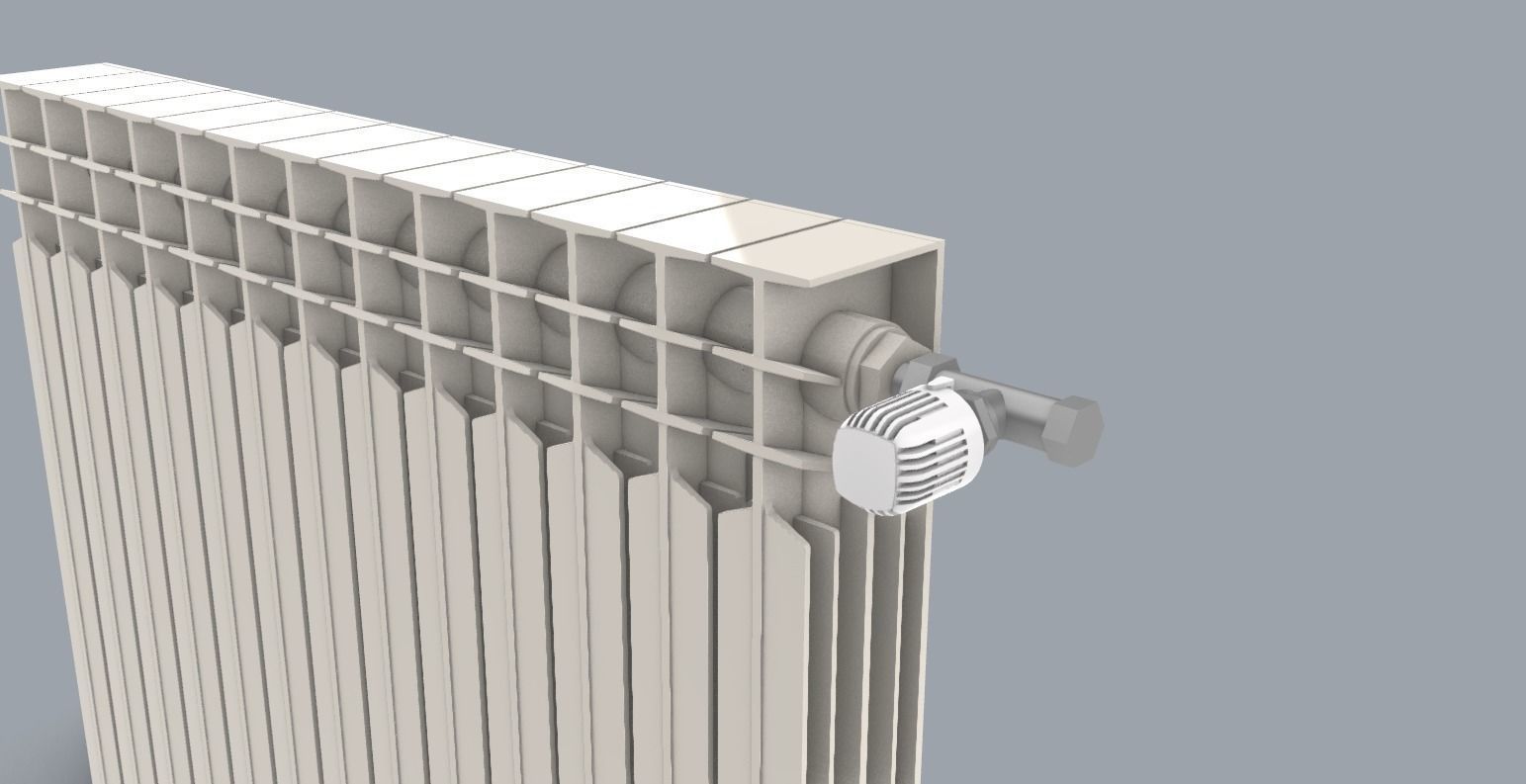 Home Hot Water Radiator PM 3D print model_5