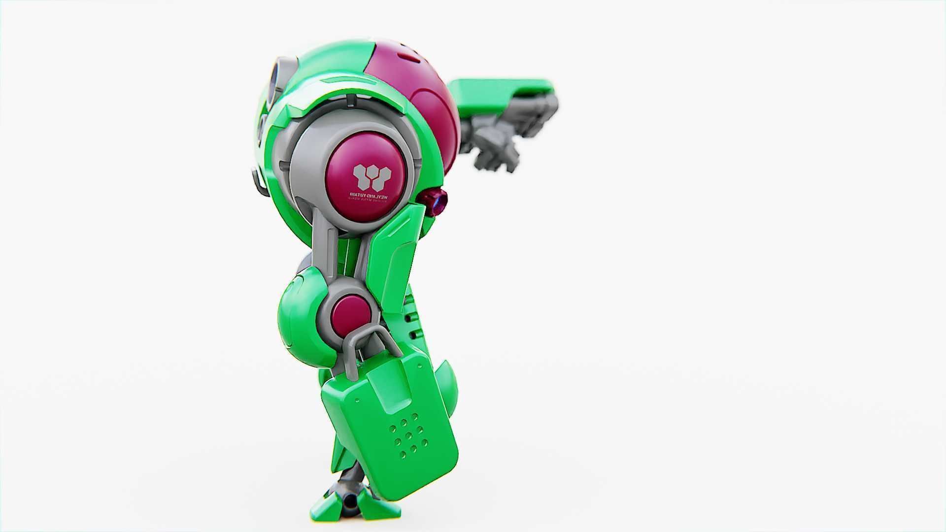 BATTLE DROID S-200   RIGGED 3D model_4