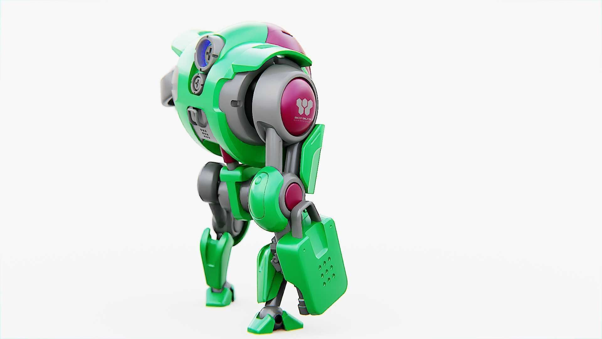 BATTLE DROID S-200   RIGGED 3D model_5