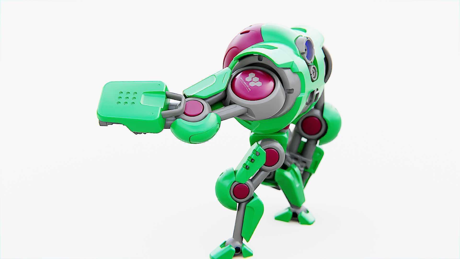 BATTLE DROID S-200   RIGGED 3D model_11