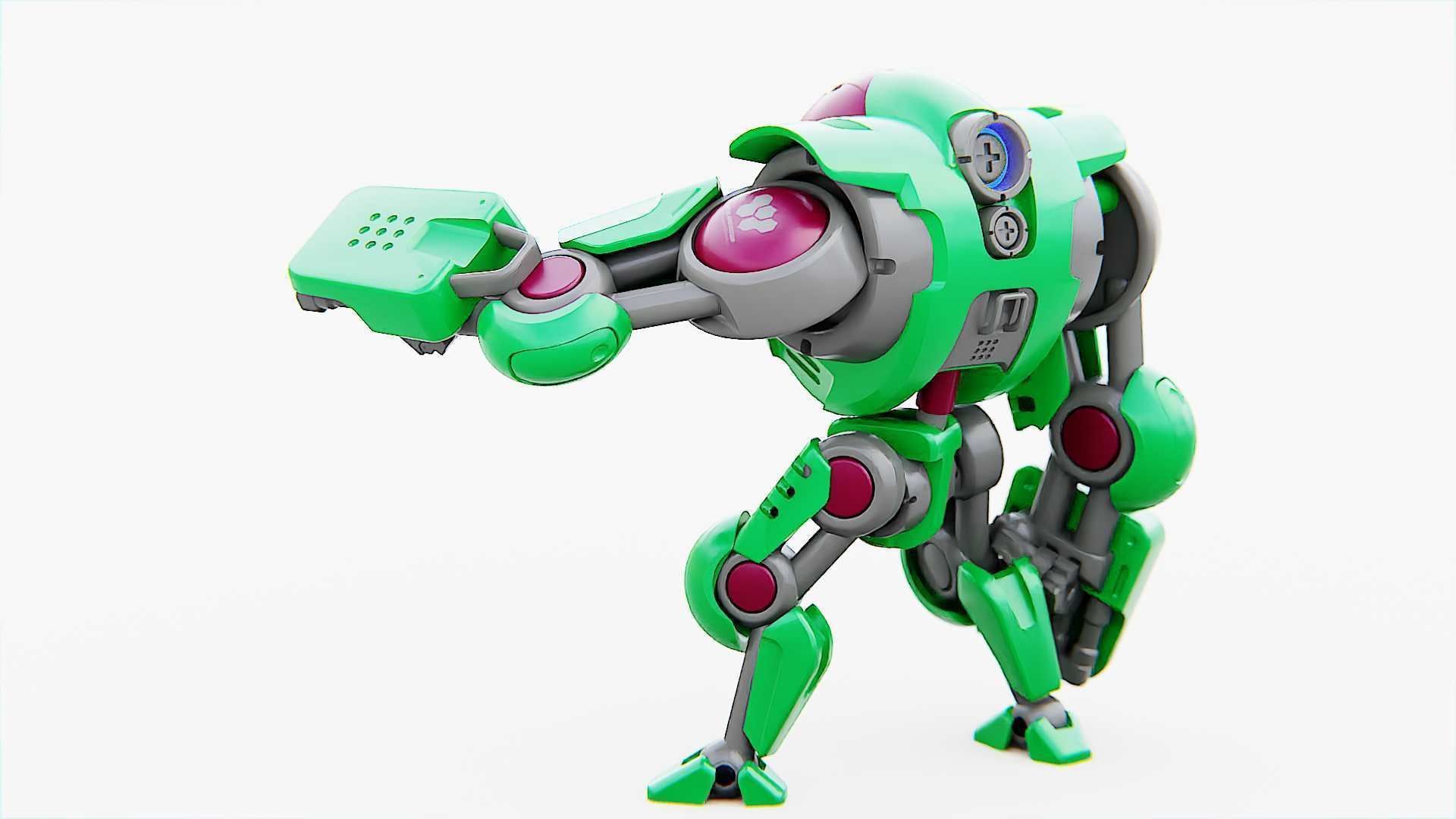 BATTLE DROID S-200   RIGGED 3D model_10