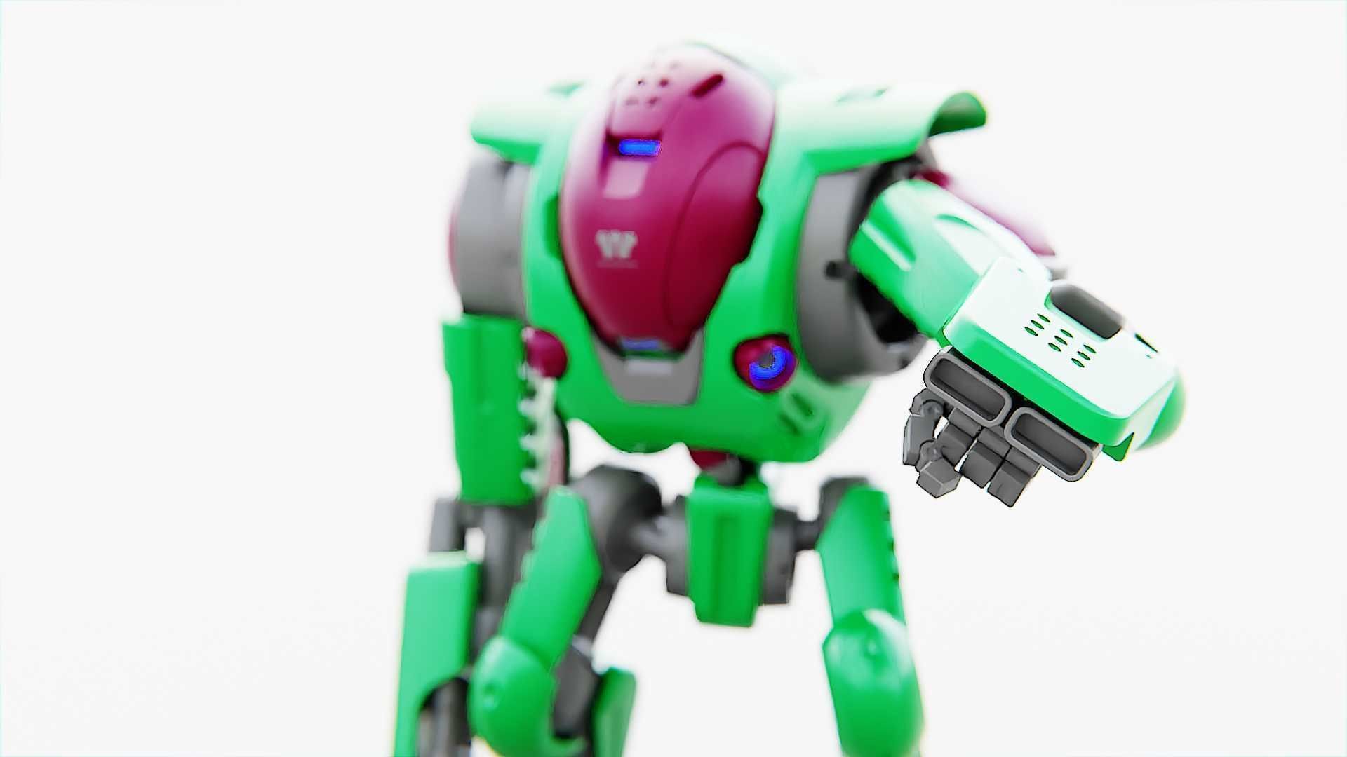 BATTLE DROID S-200   RIGGED 3D model_14