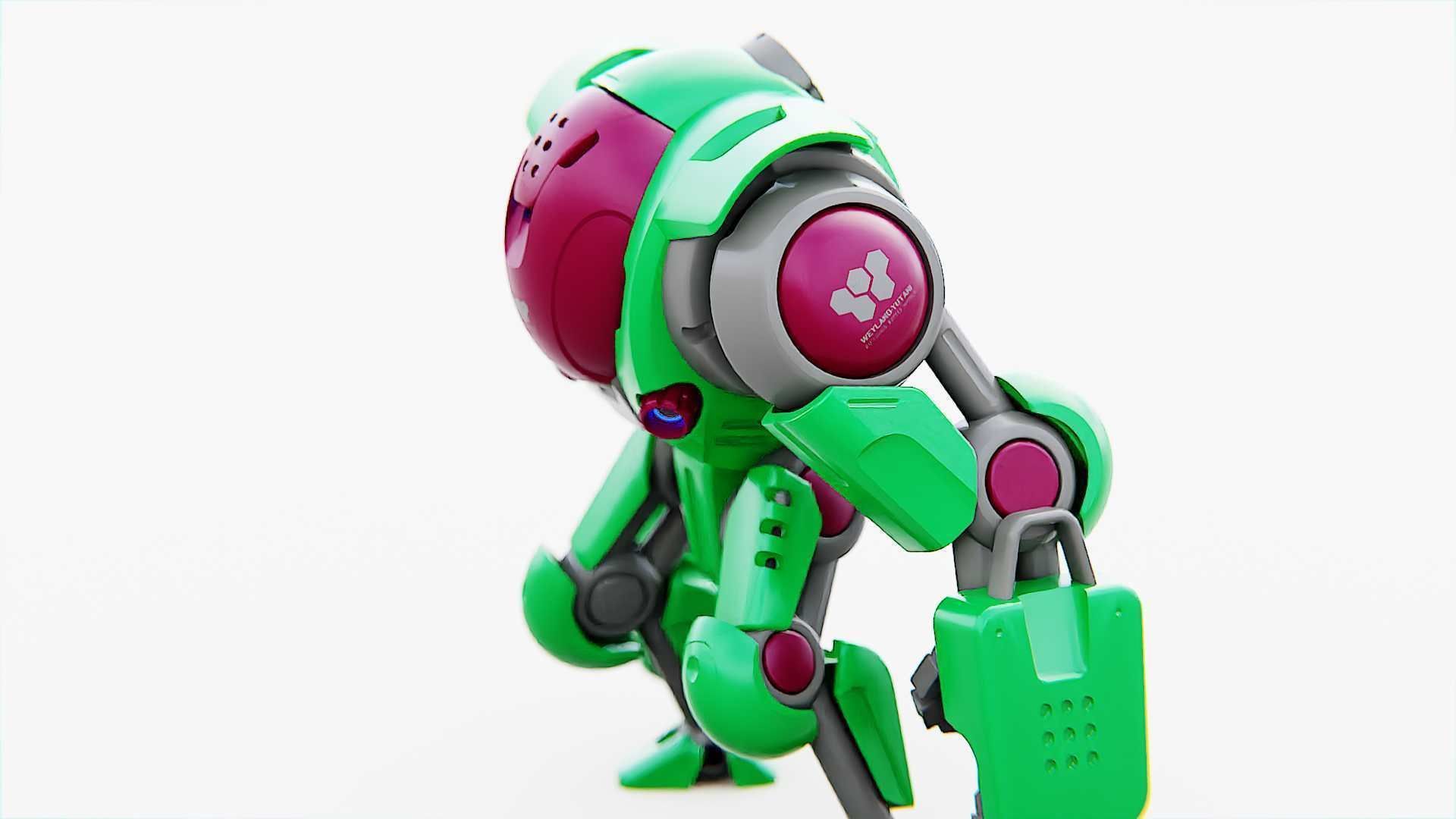 BATTLE DROID S-200   RIGGED 3D model_24