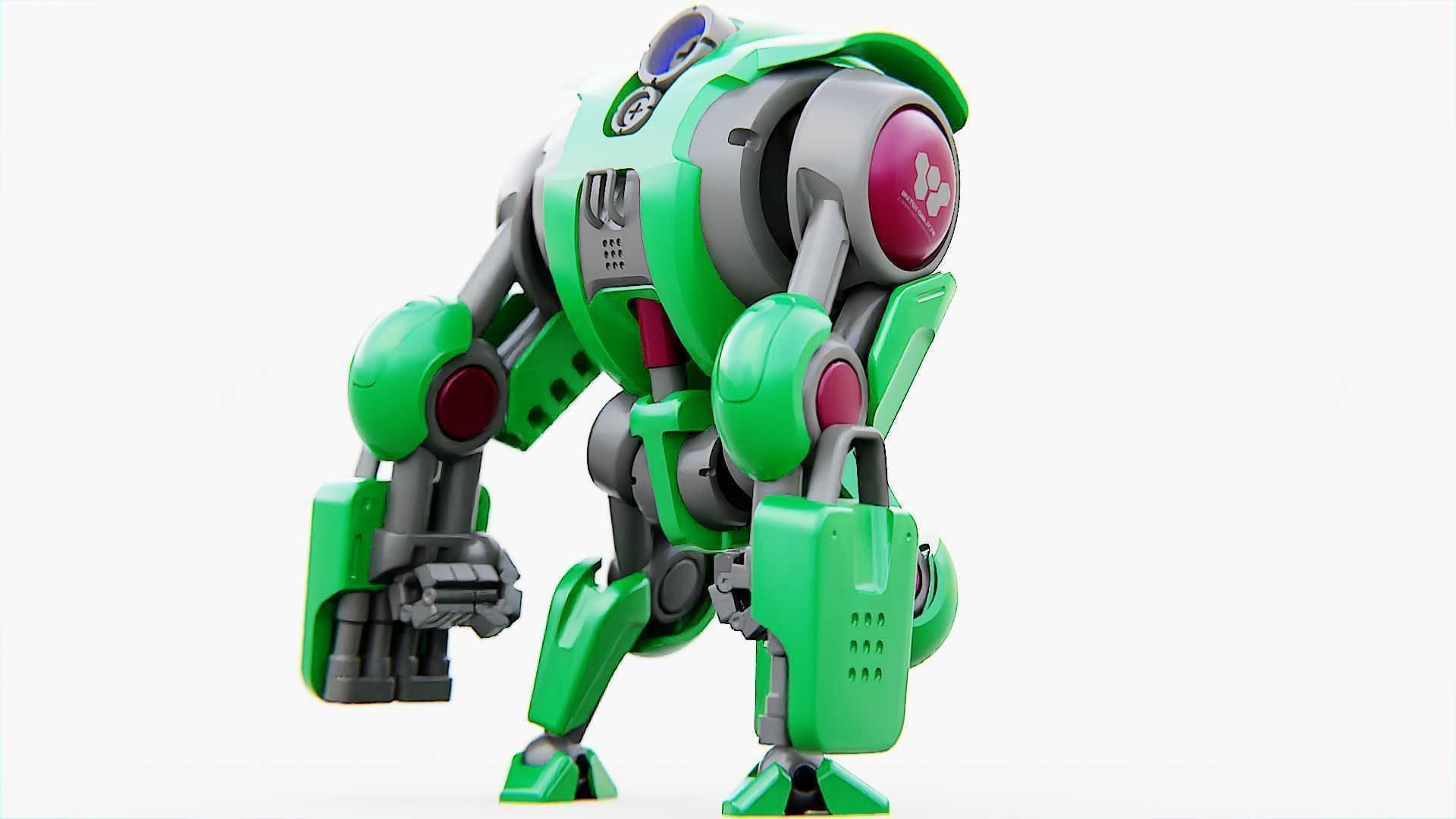 BATTLE DROID S-200   RIGGED 3D model_26