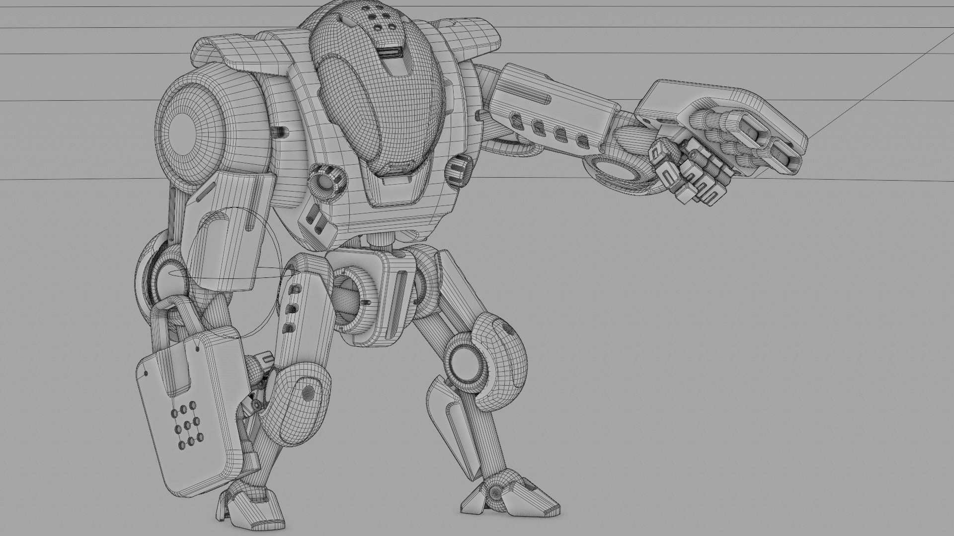 BATTLE DROID S-200   RIGGED 3D model_39