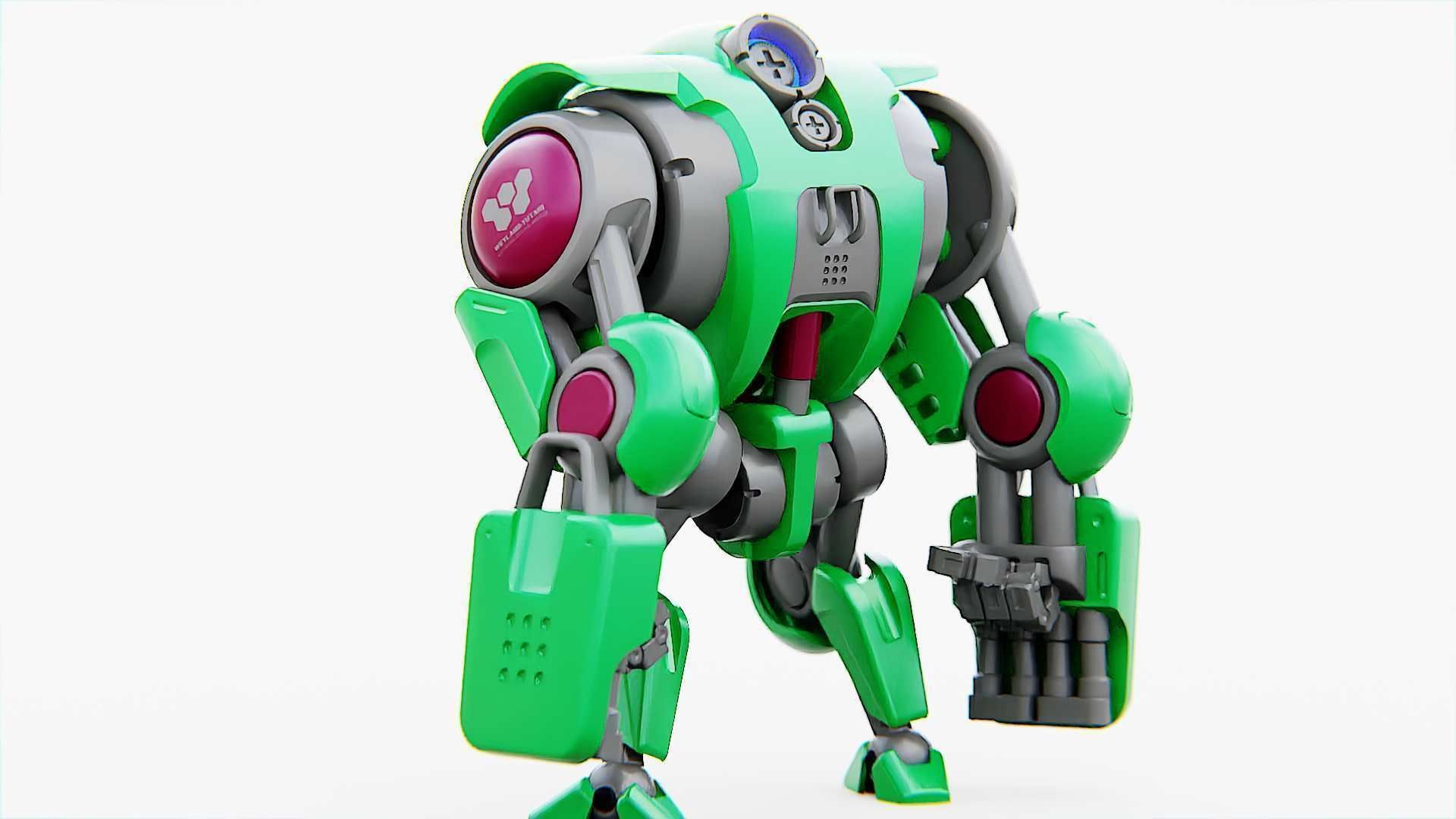 BATTLE DROID S-200   RIGGED 3D model_25