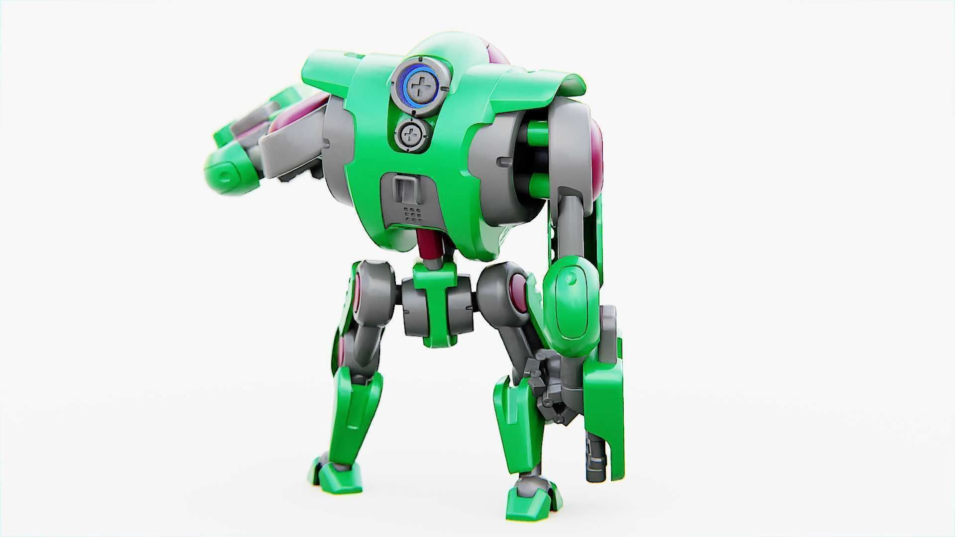 BATTLE DROID S-200   RIGGED 3D model_7