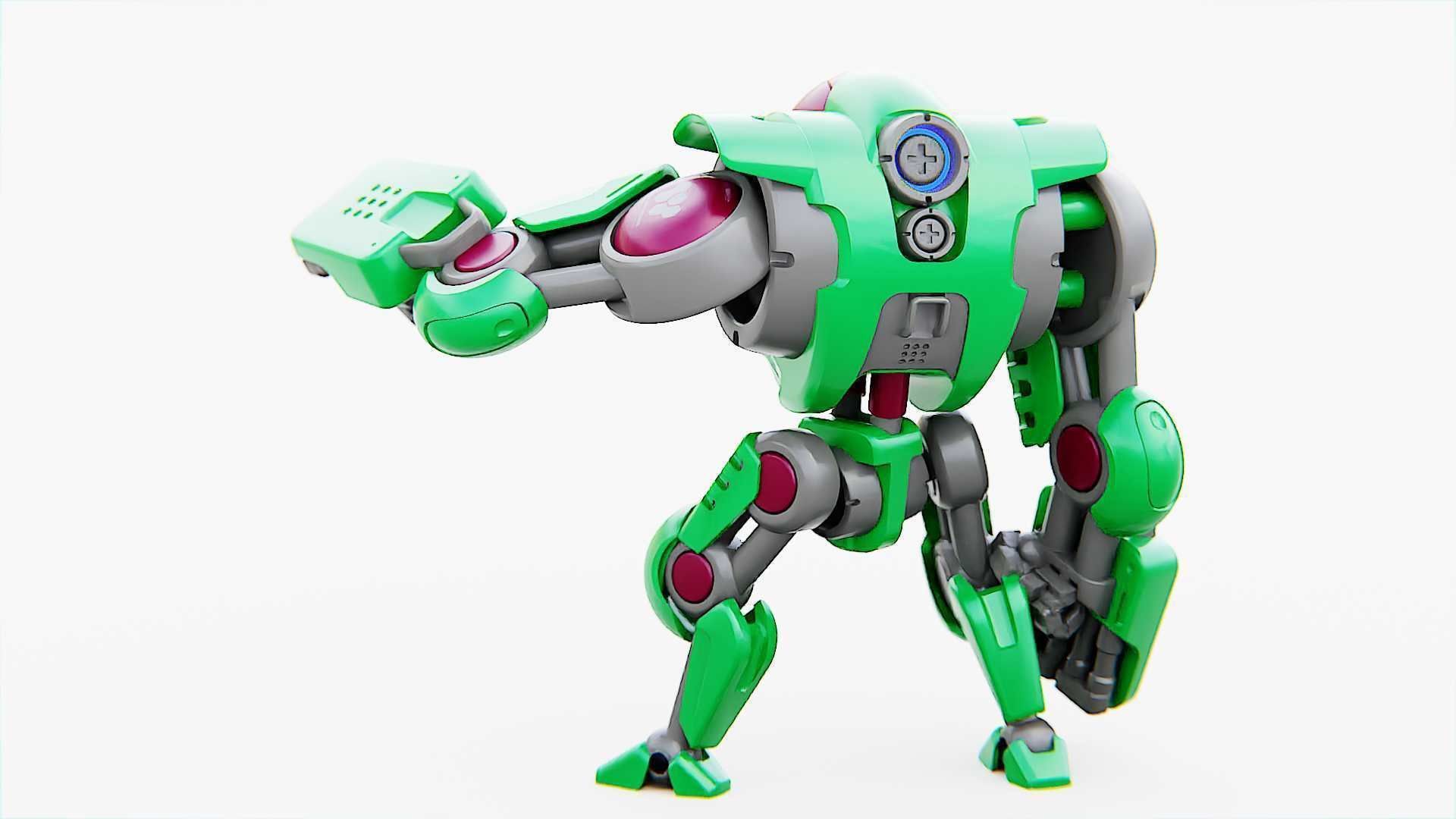 BATTLE DROID S-200   RIGGED 3D model_9