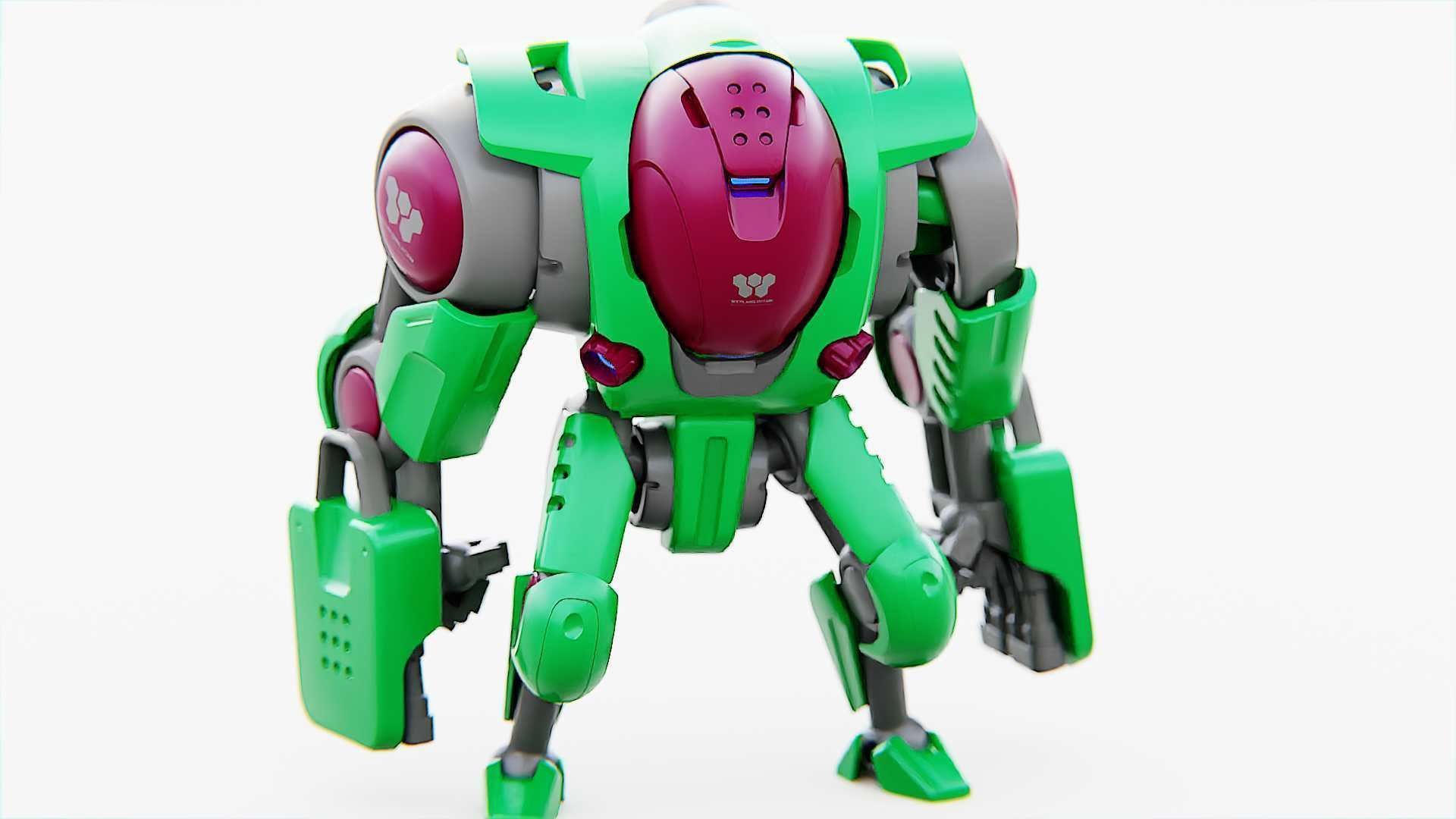 BATTLE DROID S-200   RIGGED 3D model_23