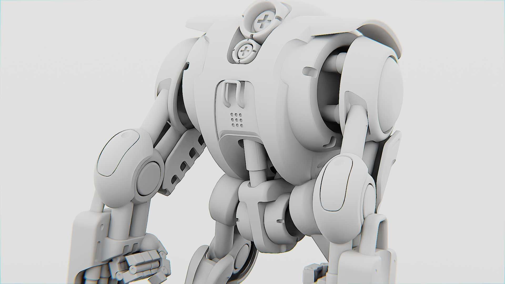 BATTLE DROID S-200   RIGGED 3D model_32