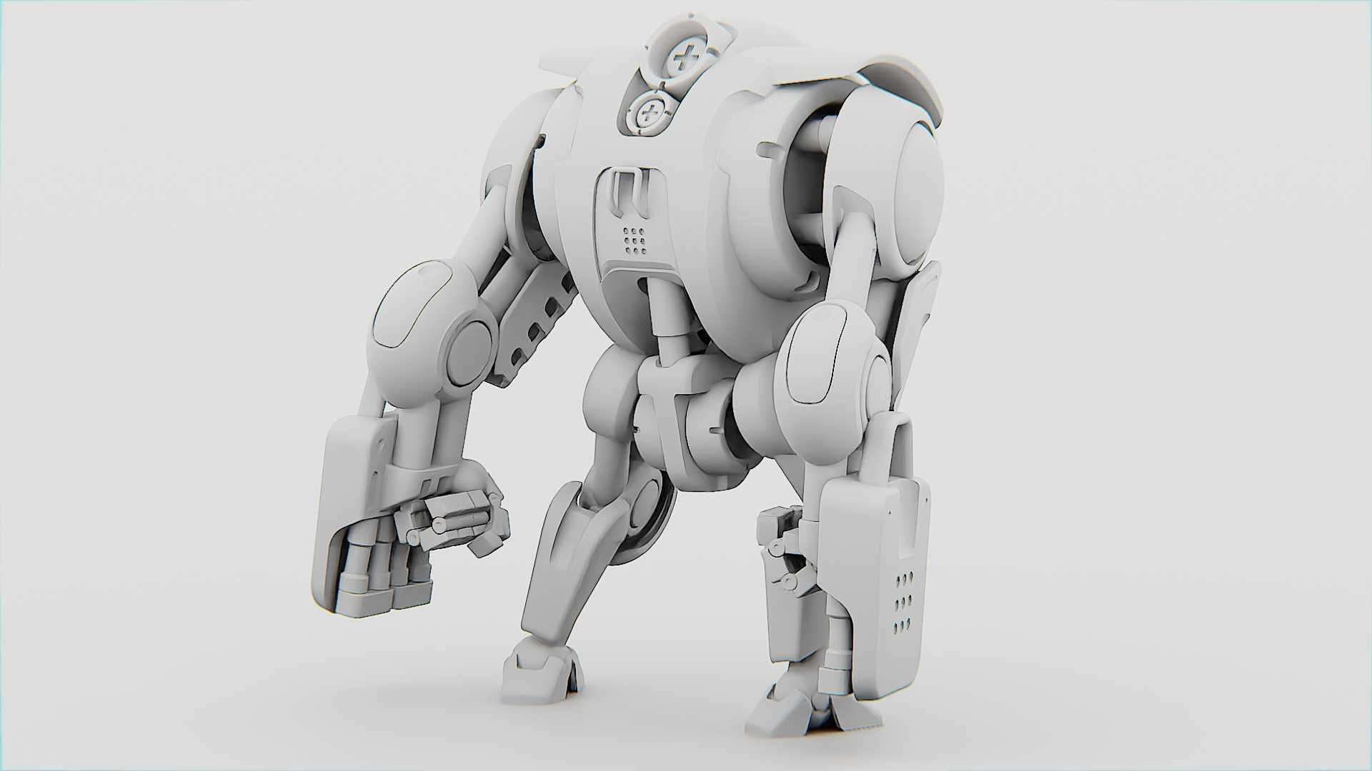 BATTLE DROID S-200   RIGGED 3D model_33