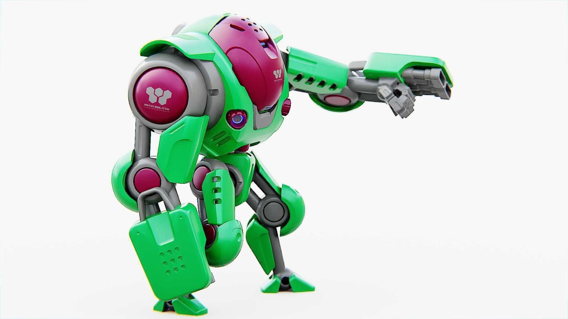 BATTLE DROID S-200   RIGGED 3D model_3