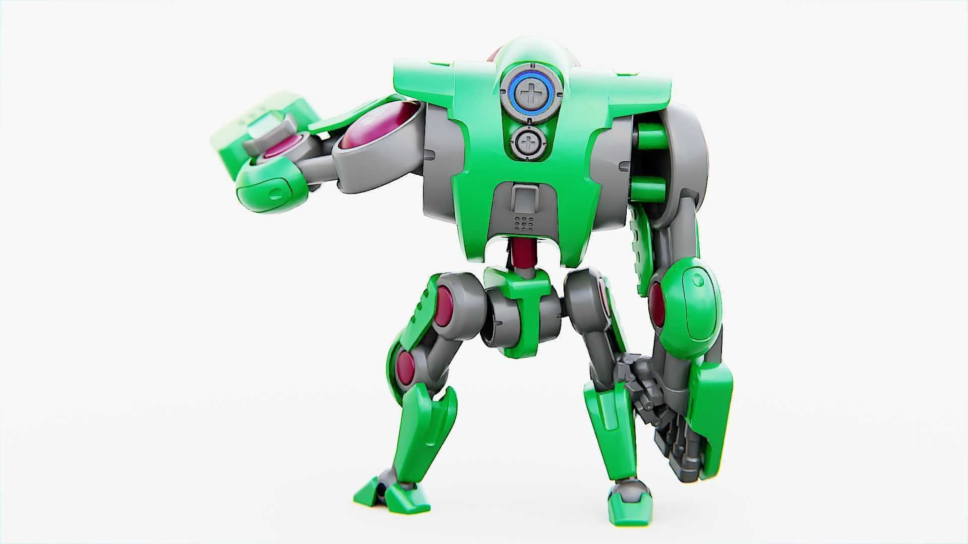 BATTLE DROID S-200   RIGGED 3D model_8