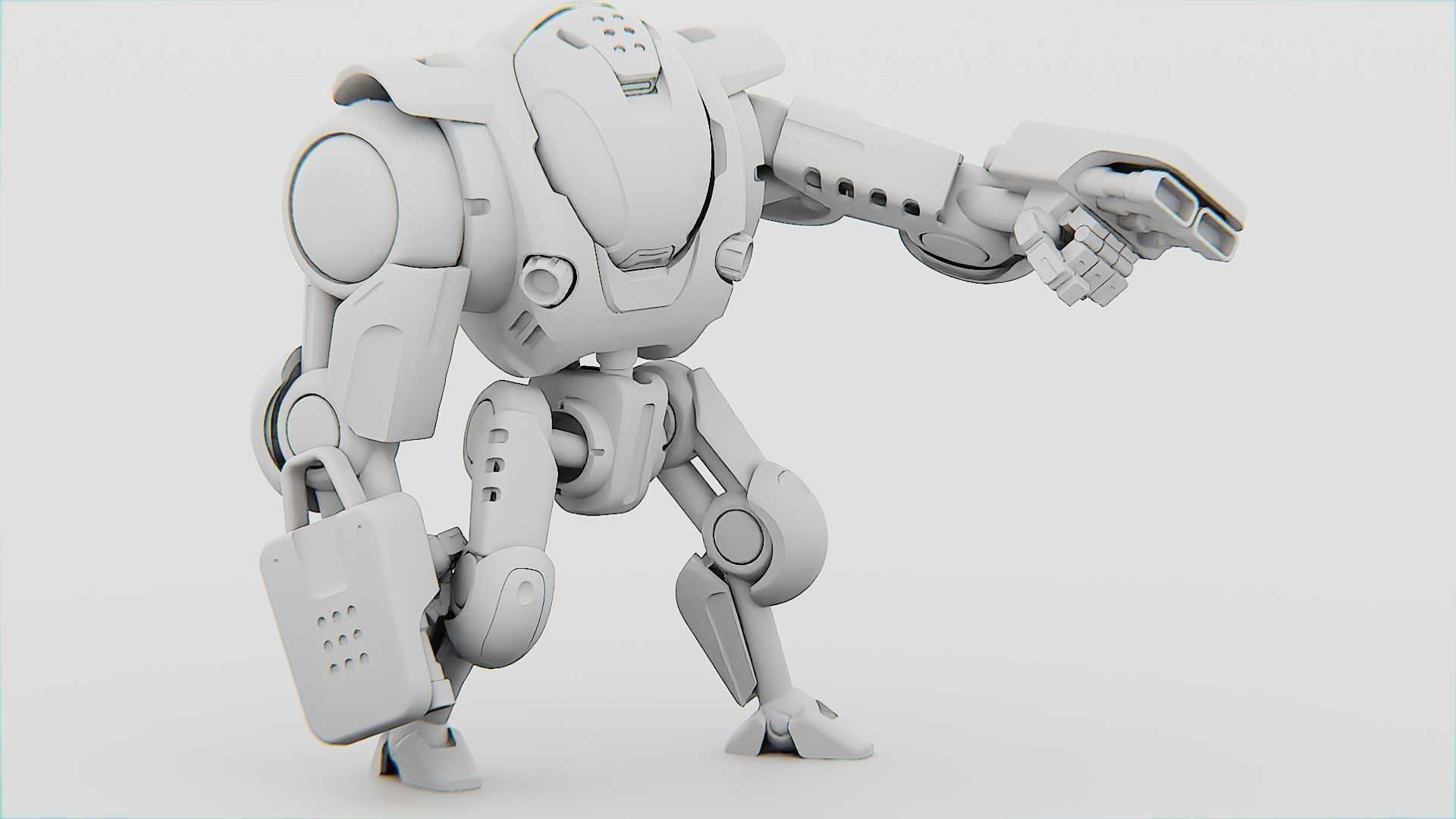 BATTLE DROID S-200   RIGGED 3D model_34