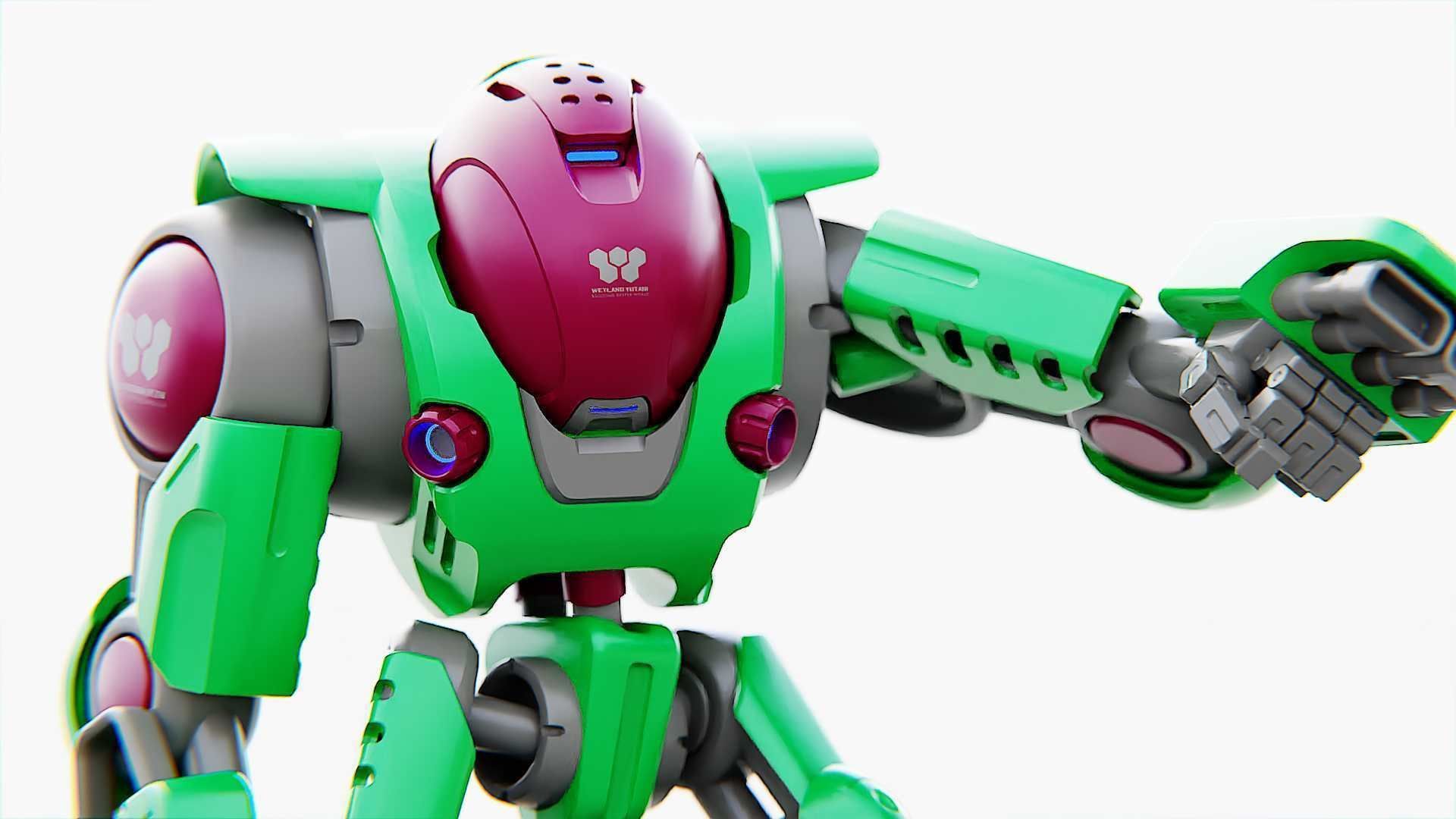 BATTLE DROID S-200   RIGGED 3D model_15