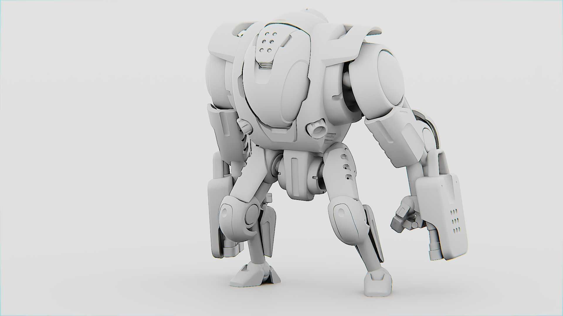 BATTLE DROID S-200   RIGGED 3D model_30