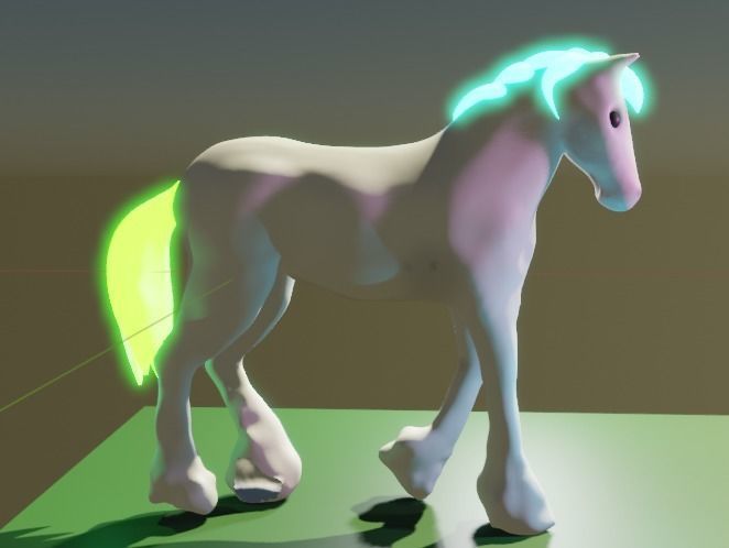 White friesian horse 3D model_3