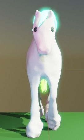 White friesian horse 3D model_4