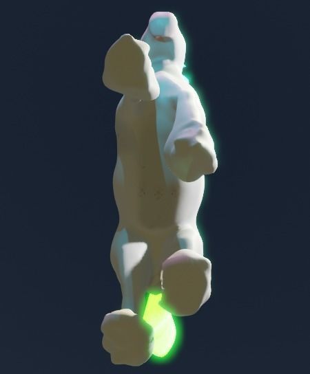 White friesian horse 3D model_6