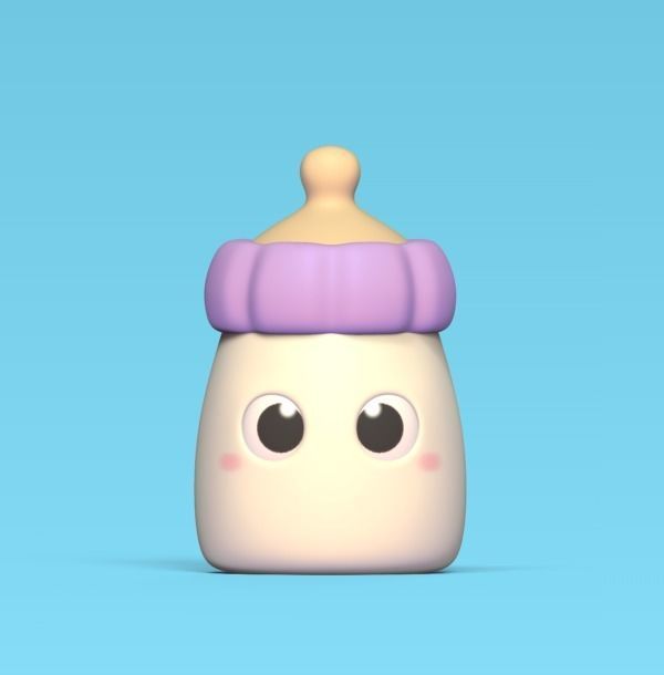 Baby Bottle 3D print model_1